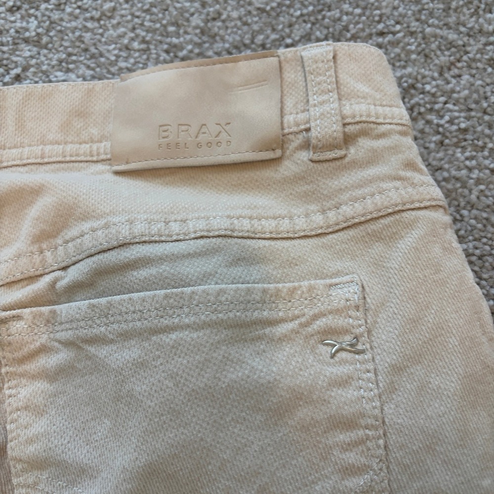 Brax Cooper Fancy Pants‎ Mens 31x28 Khaki Beige Corduroy Straight Leg Casual - Picture 11 of 11